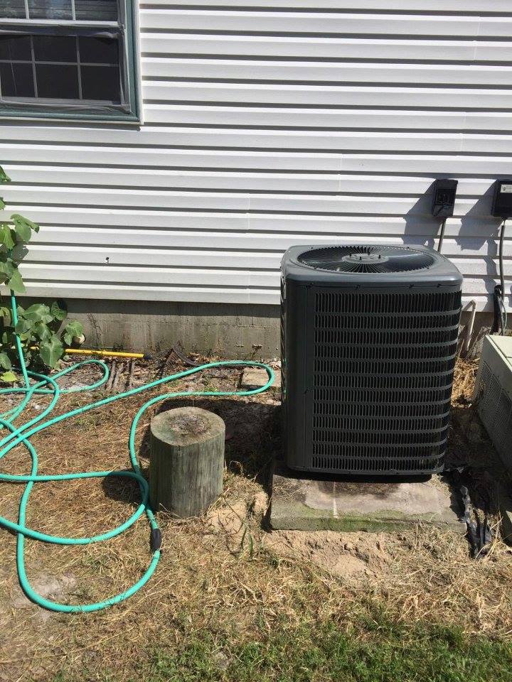 Residential house HVAC unit