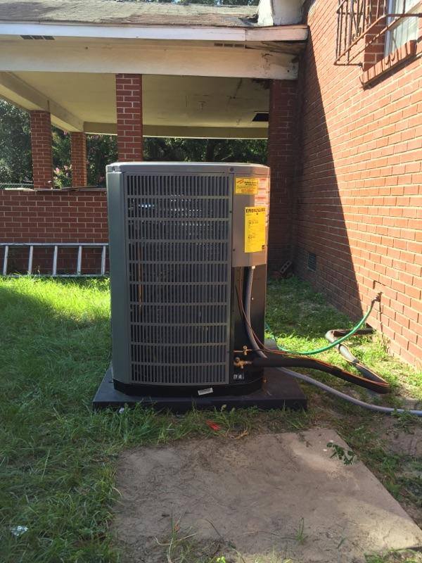 Residential house HVAC unit