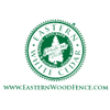 Logo for Eastern White Cedar. Green and white circular design. Shows a cedar tree. Includes website.