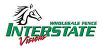 Logo of Interstate Visions Wholesale Fence, featuring a horse head and green and red text.