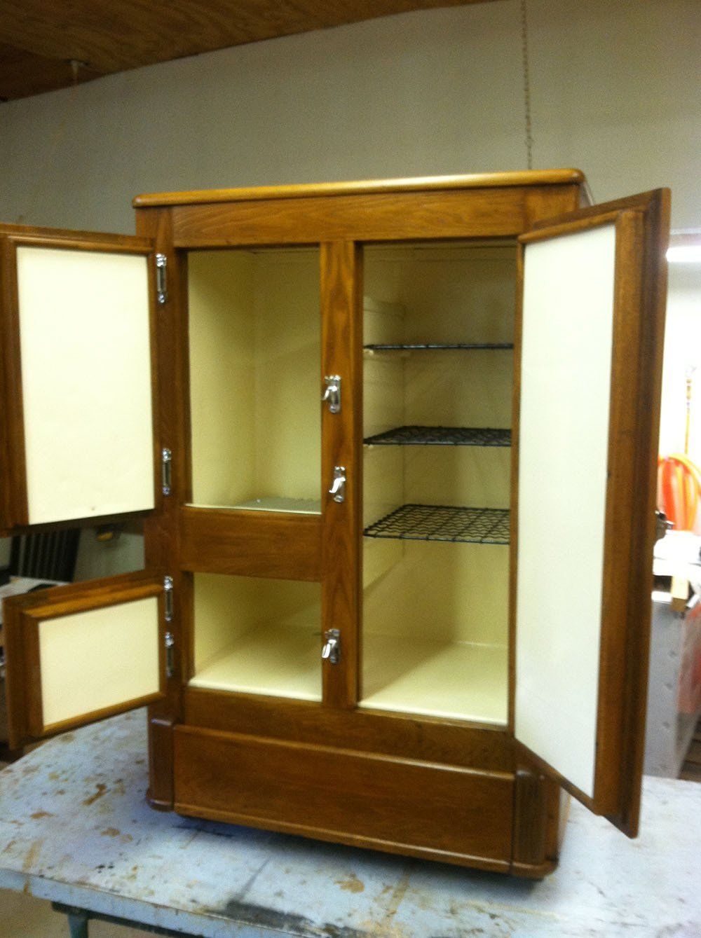 wooden cabinet after