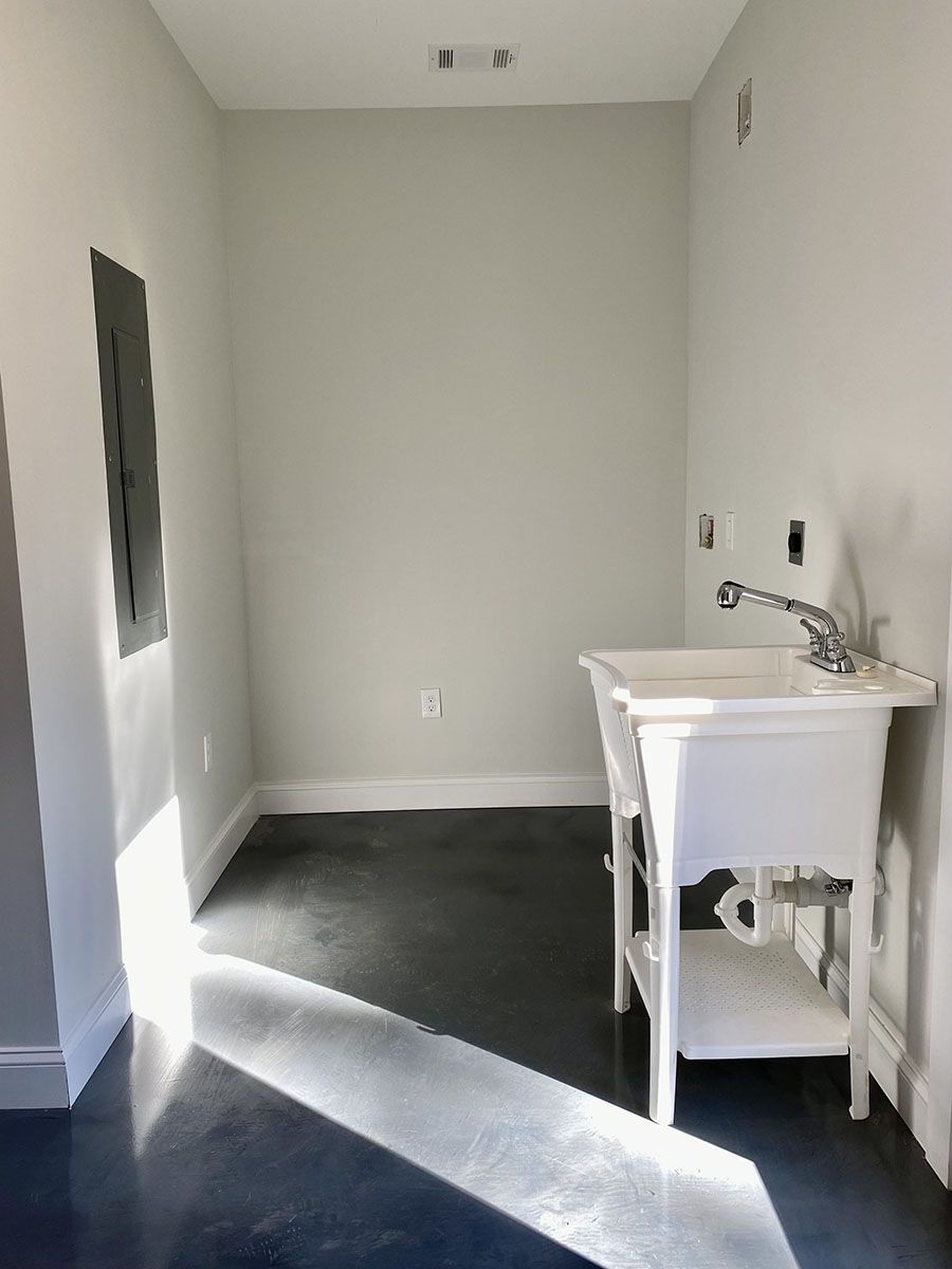 A sink in the middle of the room