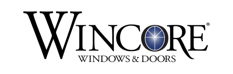 Wincore Windows & Doors logo in black and blue on a white background