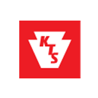 The letters "KTS" in red, stacked vertically inside a white keystone shape on a red square background.