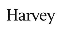 Black serif text reading “Harvey” on a white background