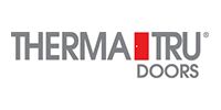 Therma-Tru Doors logo in gray and red on a white background