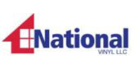 National Vinyl LLC logo in red and blue text with a red house icon