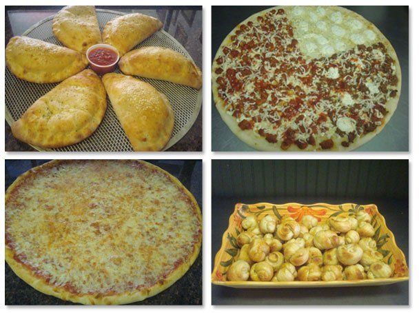 Pizza, Italian Favorites, Desserts