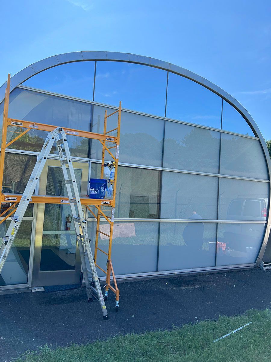 window tinting work in progress