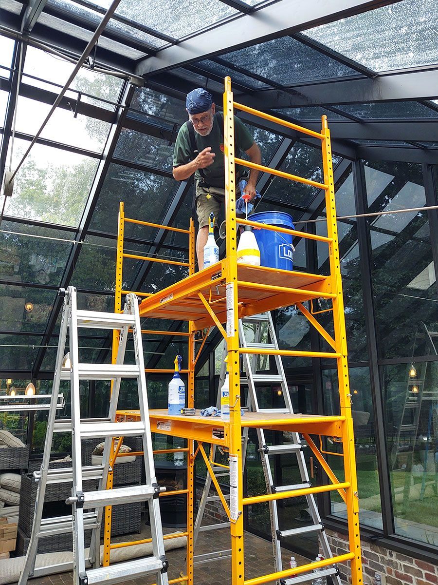 tinting professional with on-going work