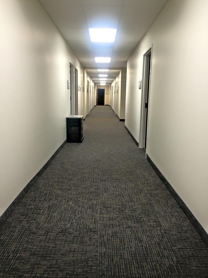 Carpet flooring on hallway
