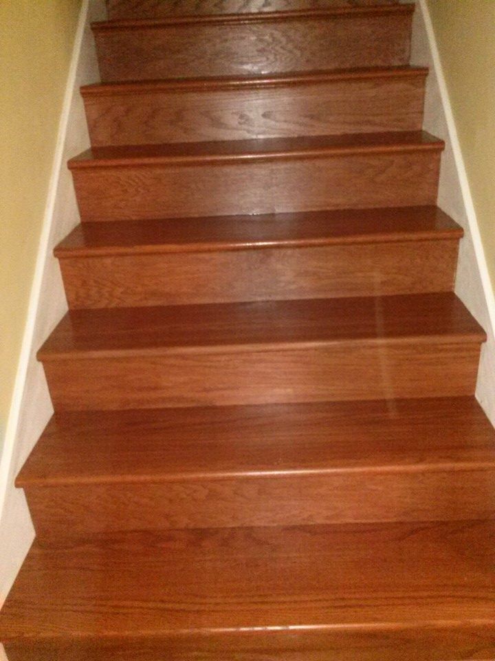 Wooden staircase flooring