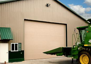 Agricultural storage with steel door