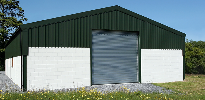 Agricultural storage with steel door