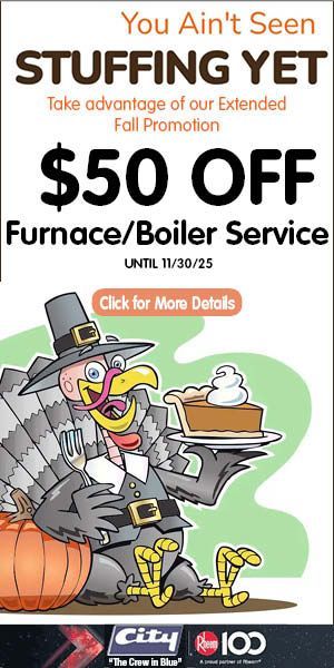 Thanksgiving-themed ad. The Turkish waiter offers pie. 