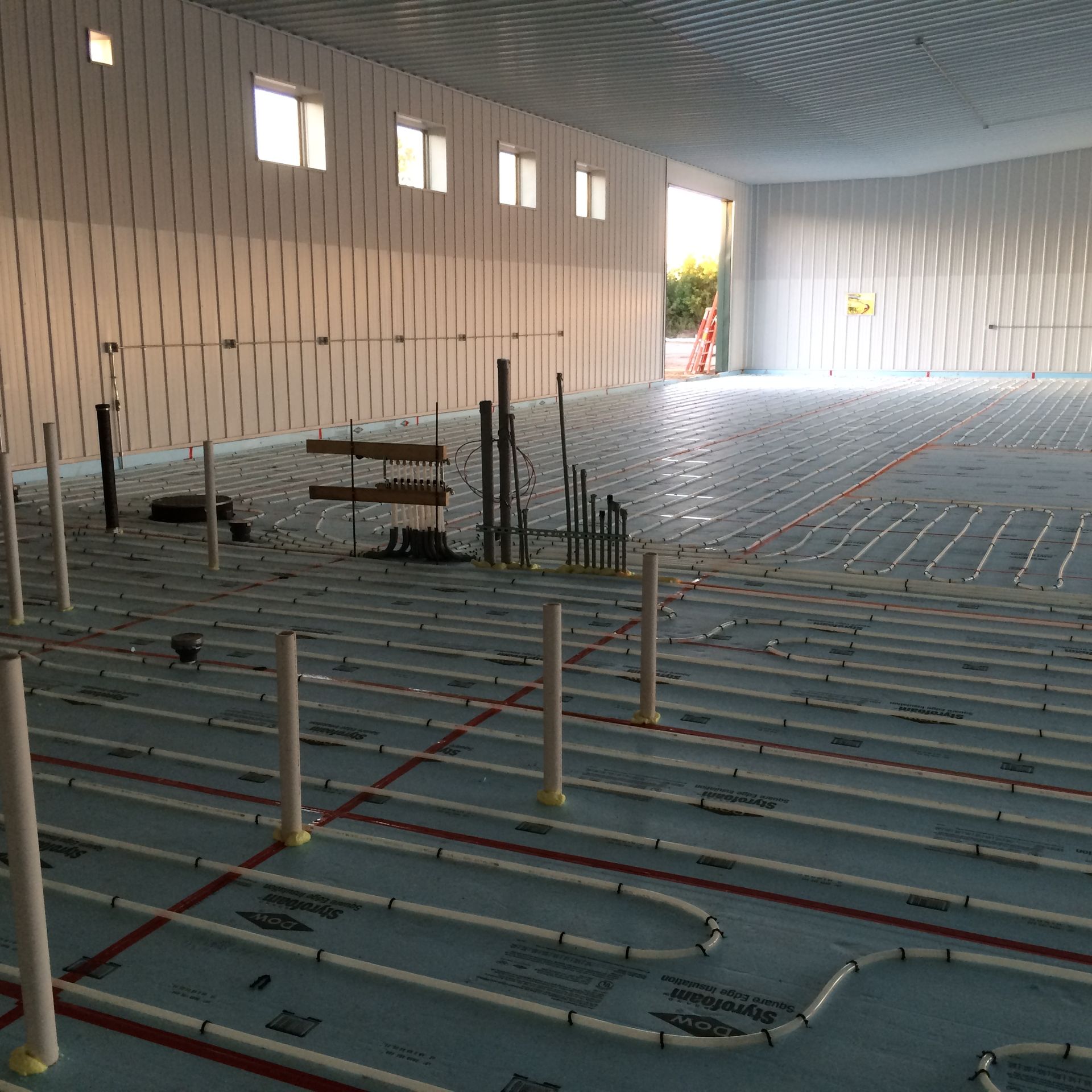 Floor heating installation