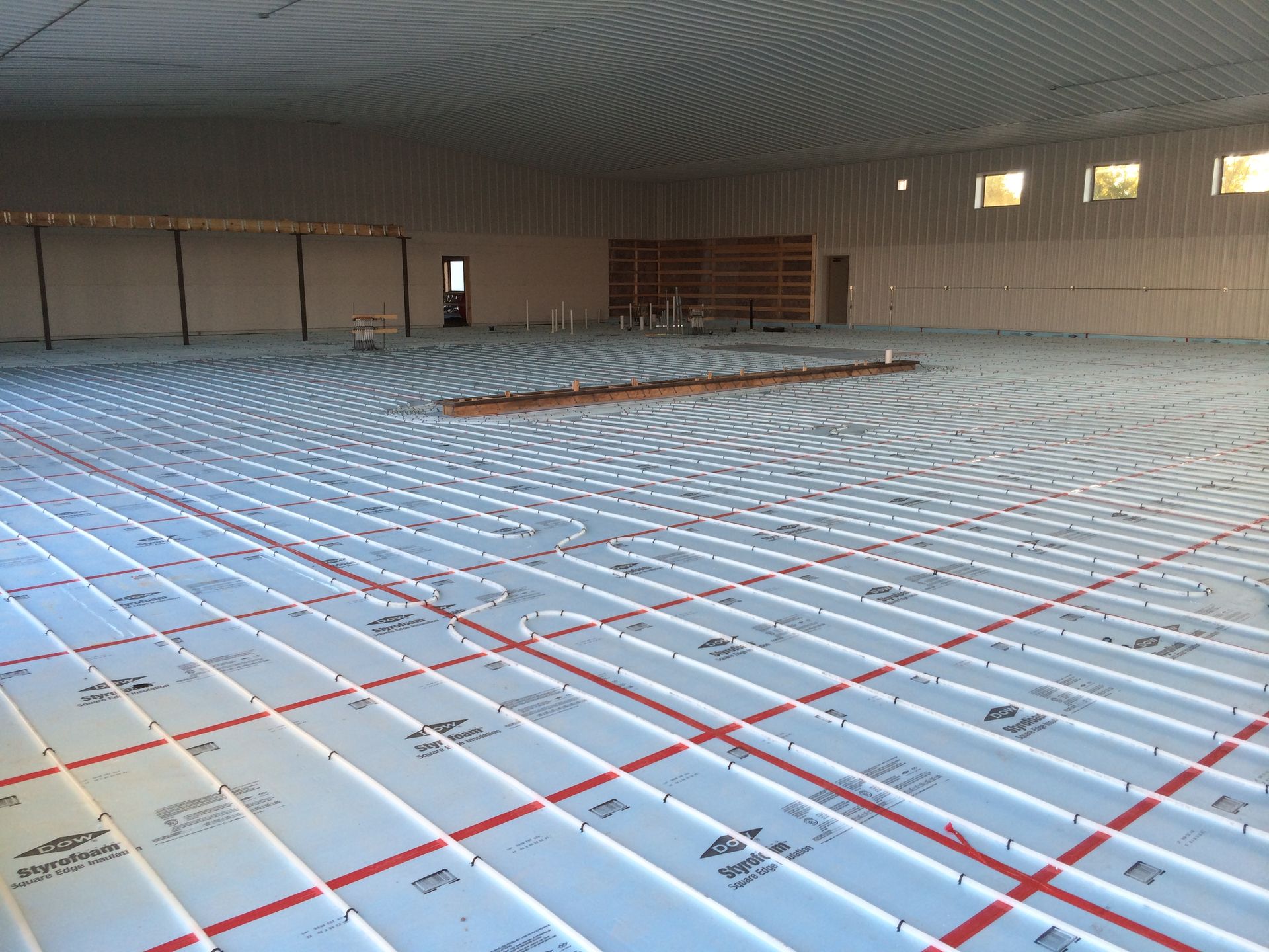 Floor heating installation