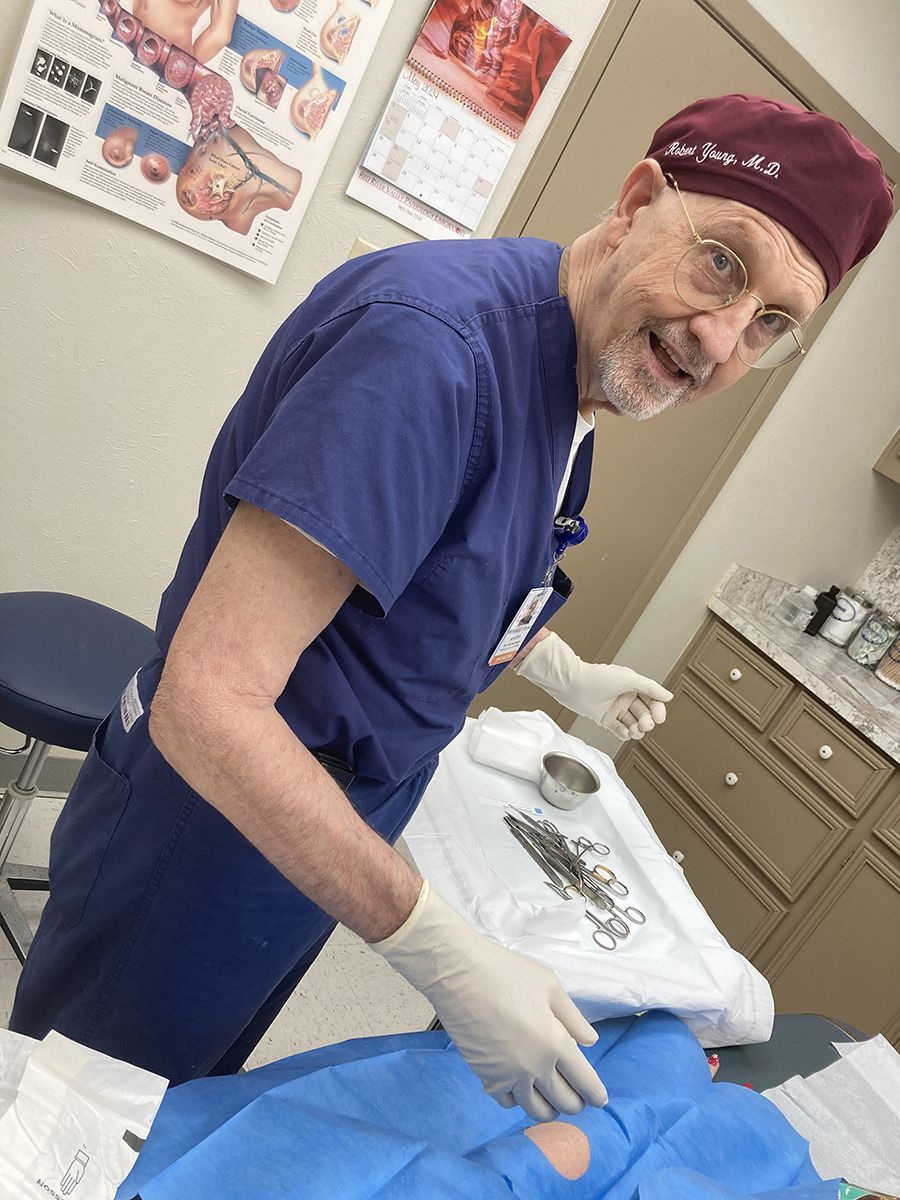 Doctor preparing tools