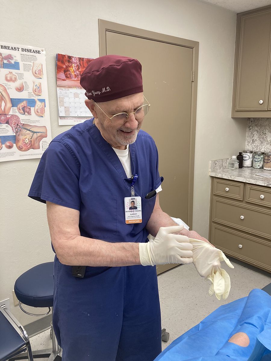 Doctor preparing medical tools