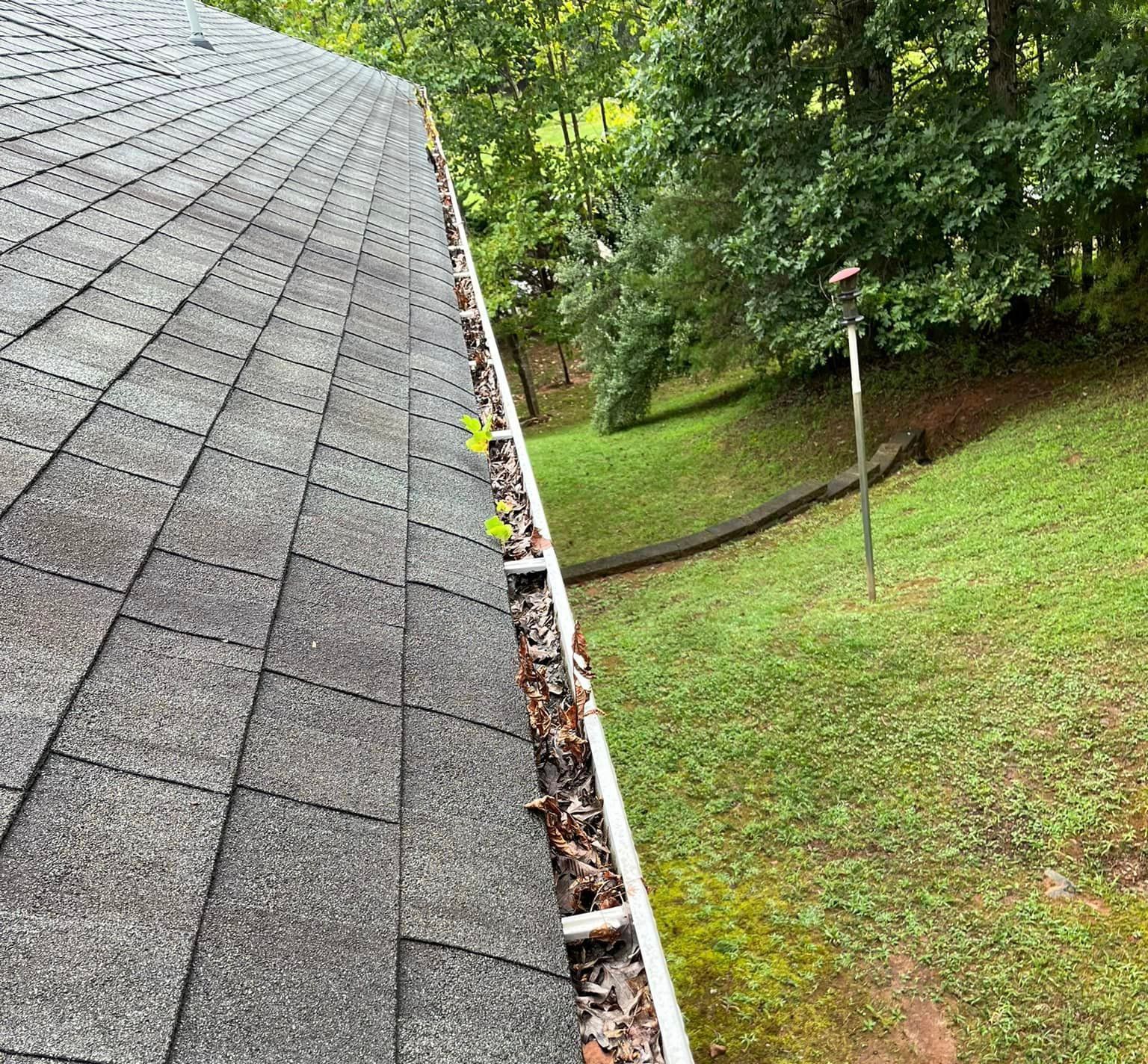 Before gutter cleaning