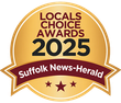 Suffolk News-Herald Local’s Choice Awards 2025 gold badge logo
