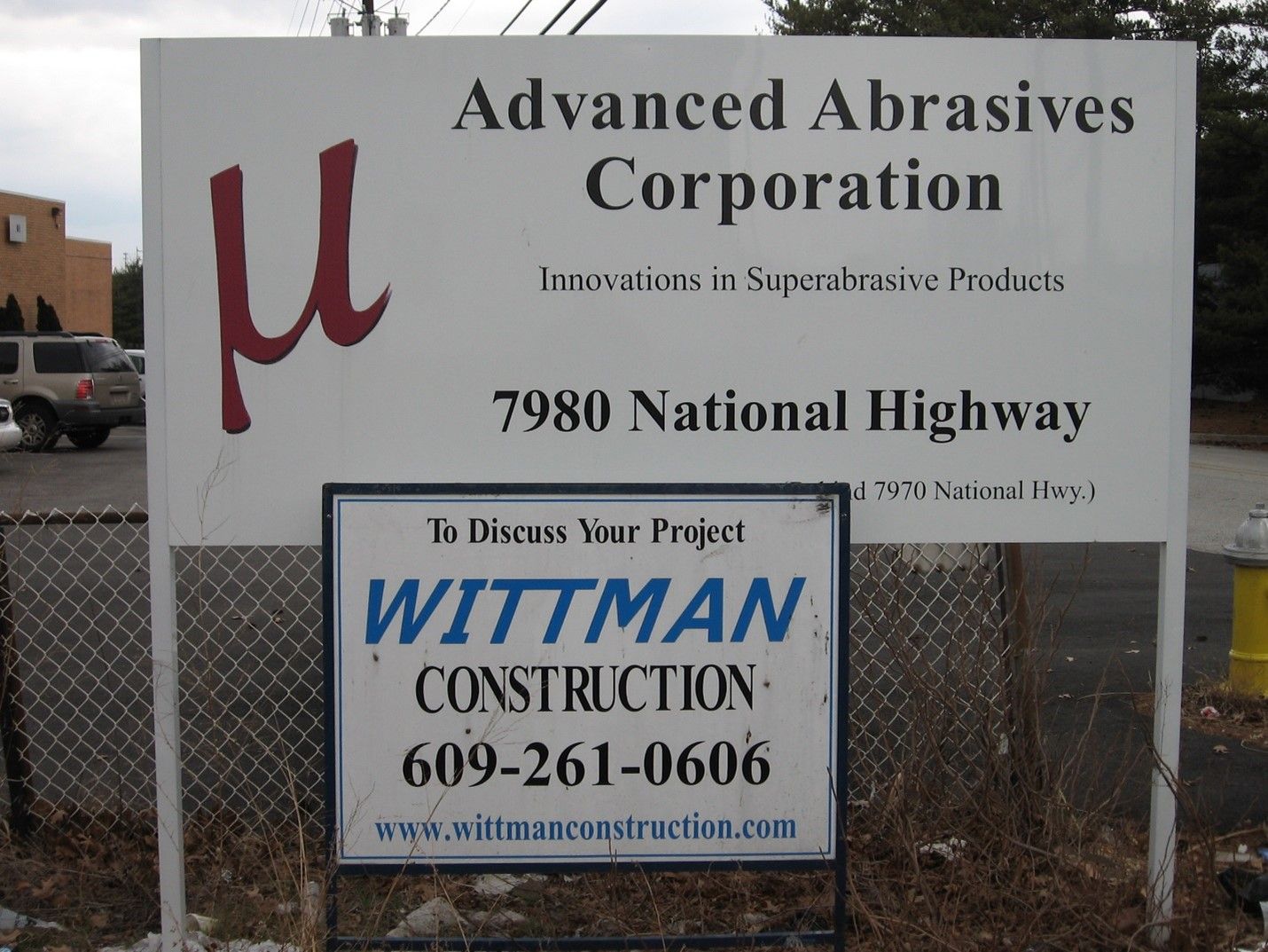 A sign for the advanced abrasives corporation