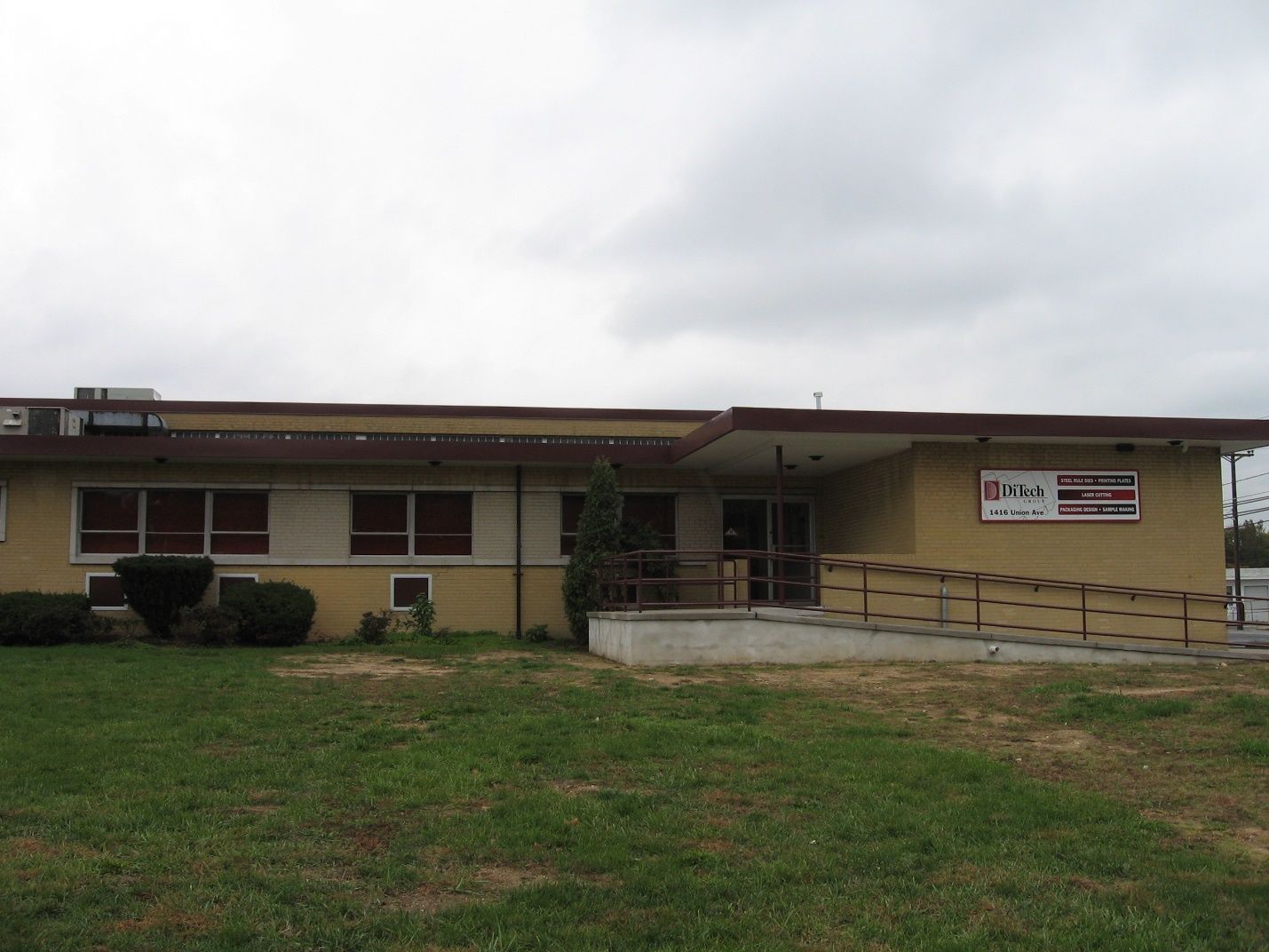 A building with a sign that says ' a ' on it