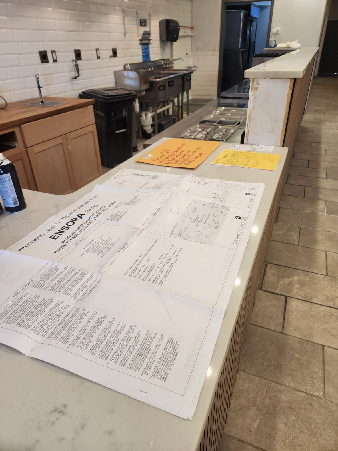 Commercial kitchen under construction