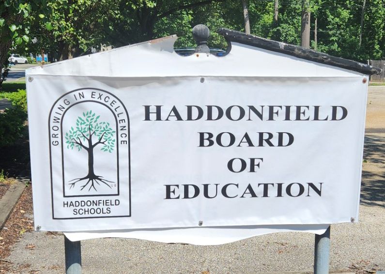 A picture showing the Haddonfield Board of Education logo