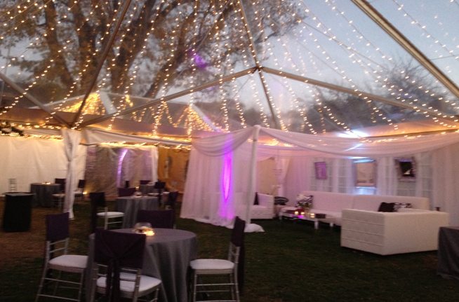 Glamorous wedding tent