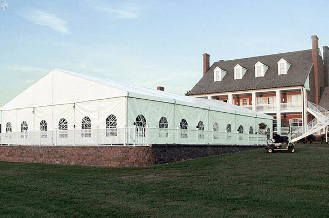 White tent with windows