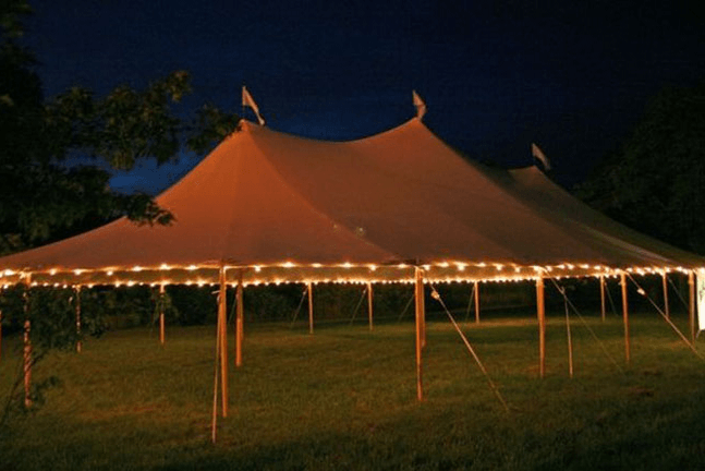 Tent with lights