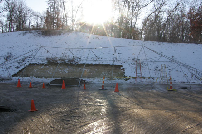 Construction tents for the crew