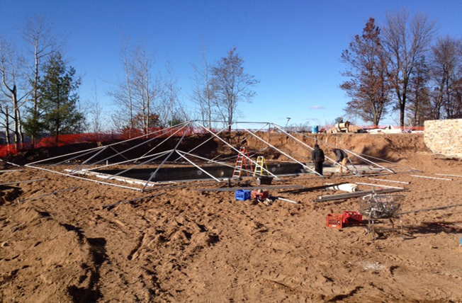 Building construction tents