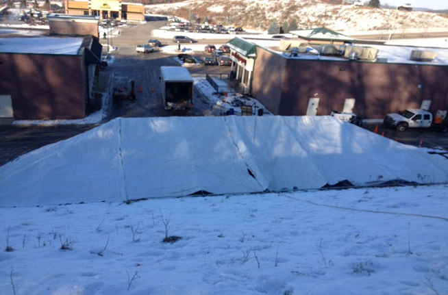 Building construction tents