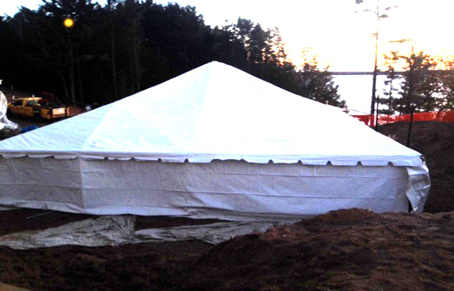 Finished construction tent