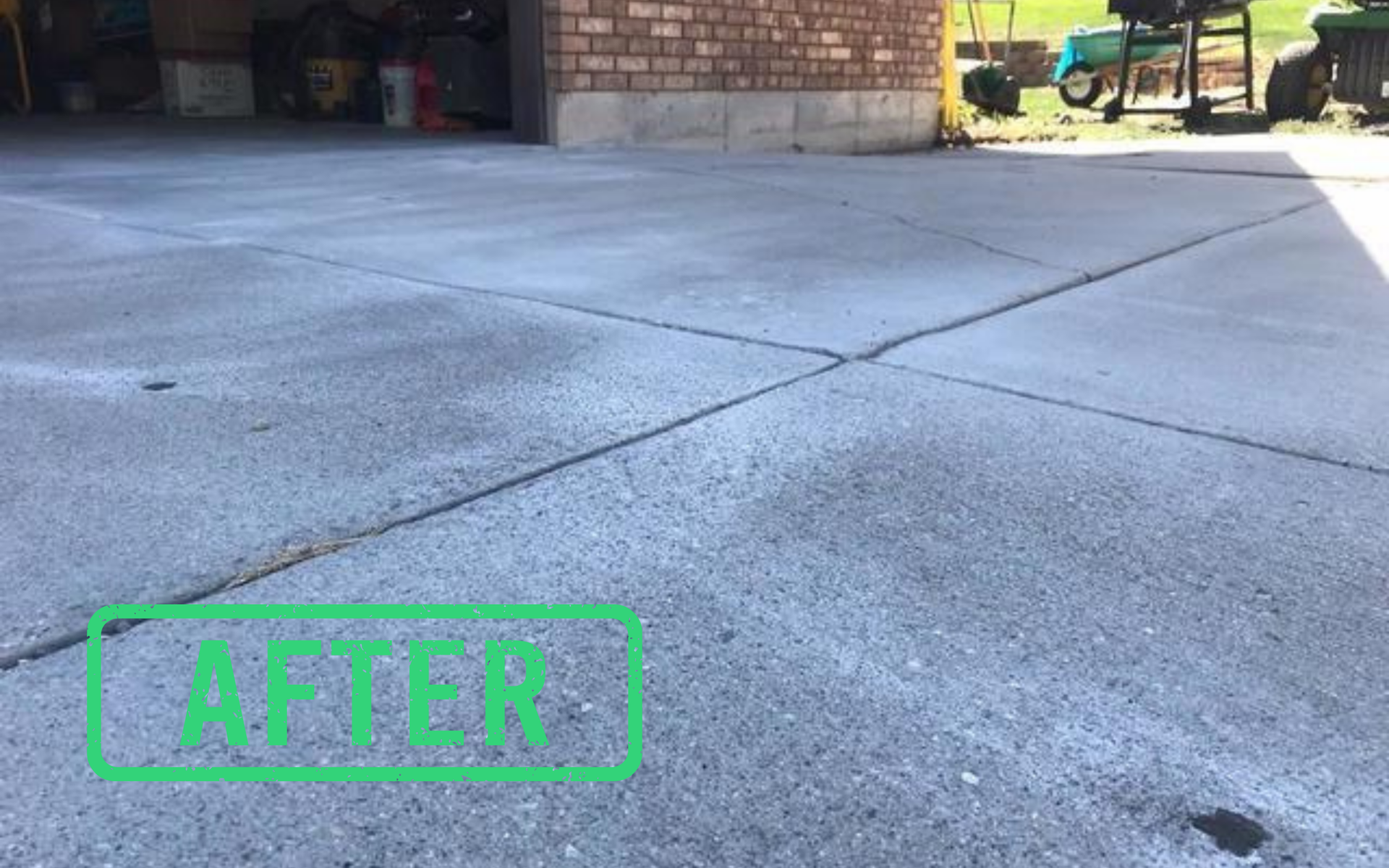 Concrete driveway