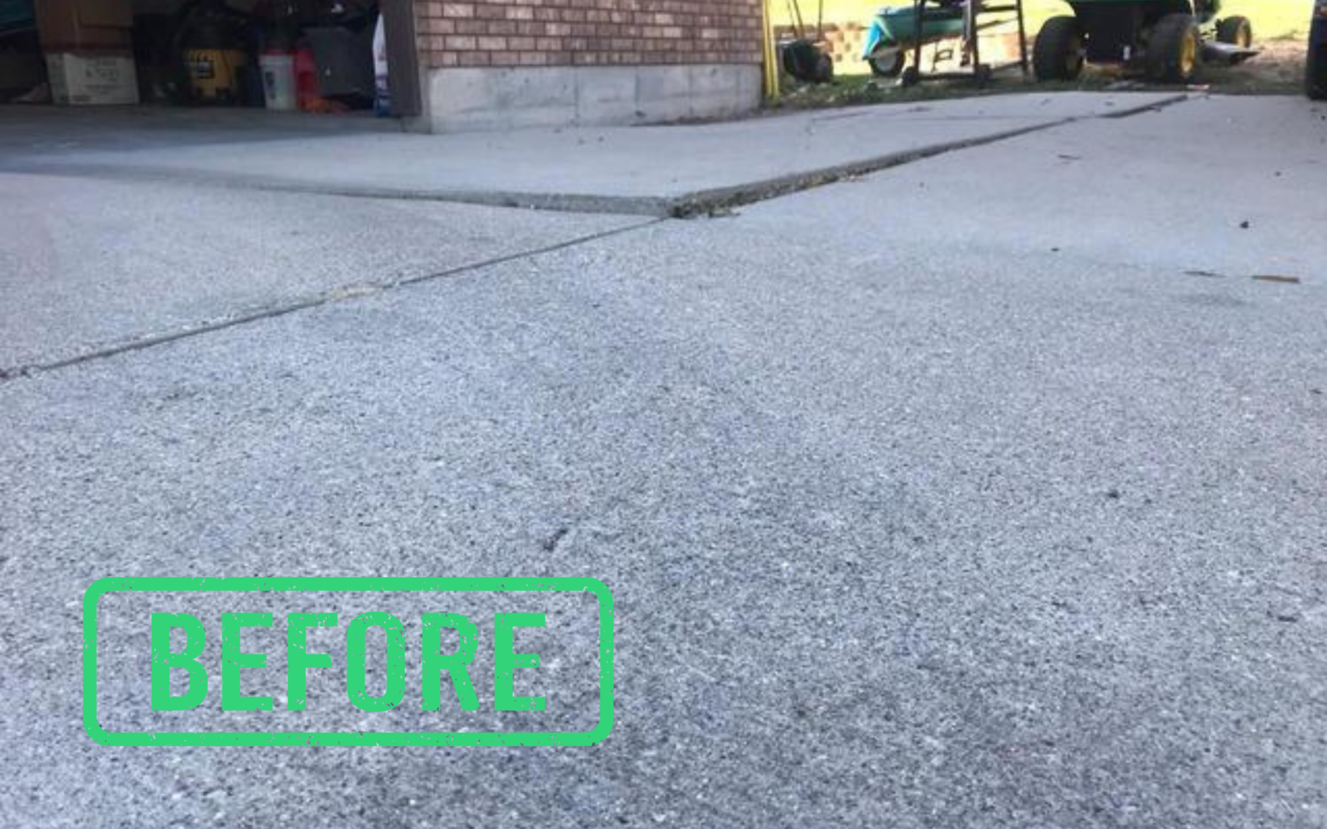 Concrete driveway