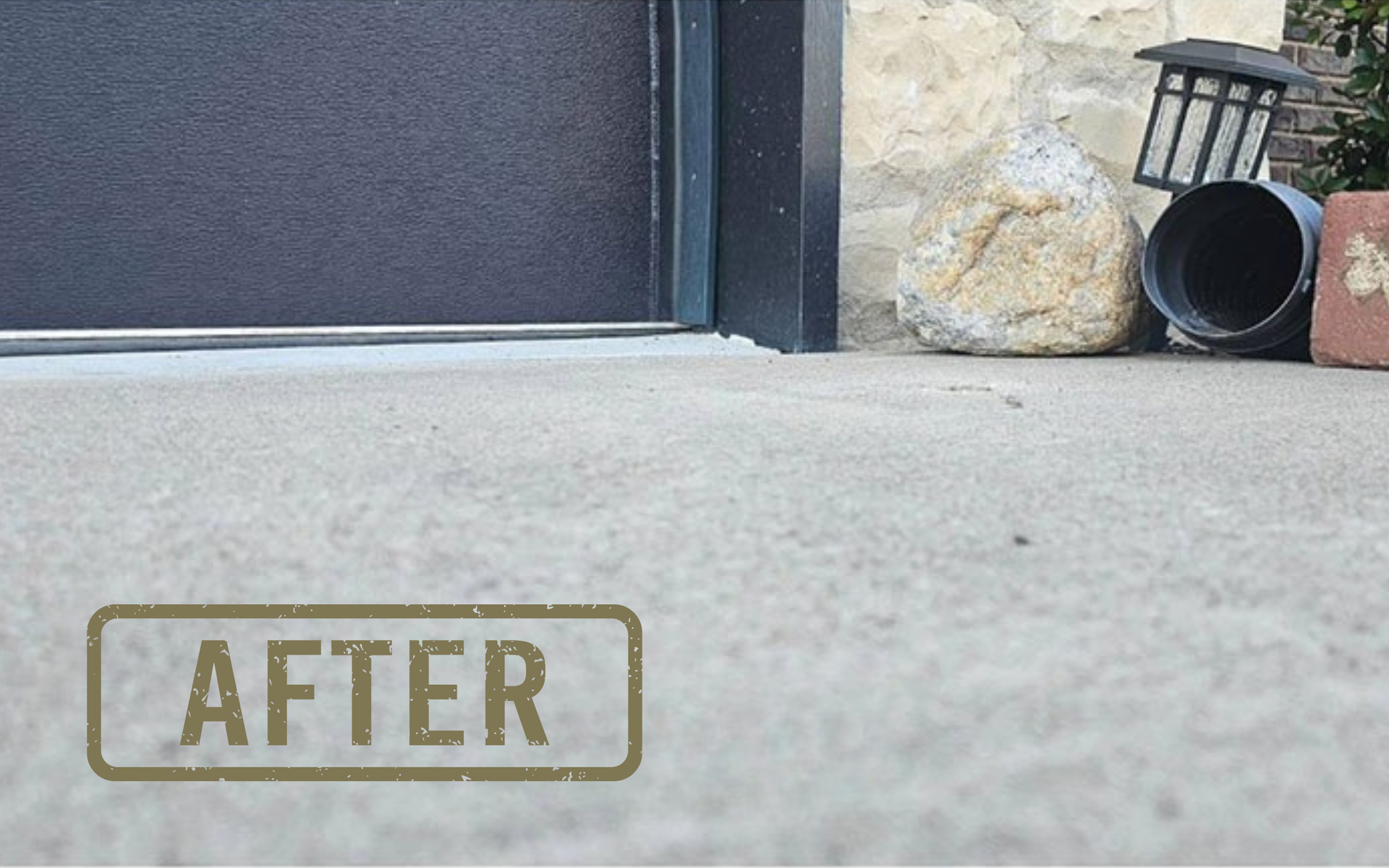 pavement beside a doorway