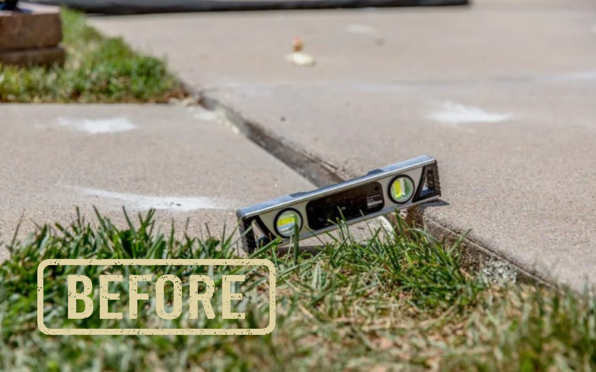 Damaged sidewalk 