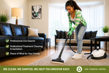 Woman vacuuming