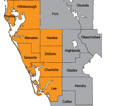 U.S. Code Compliance Service Area Map