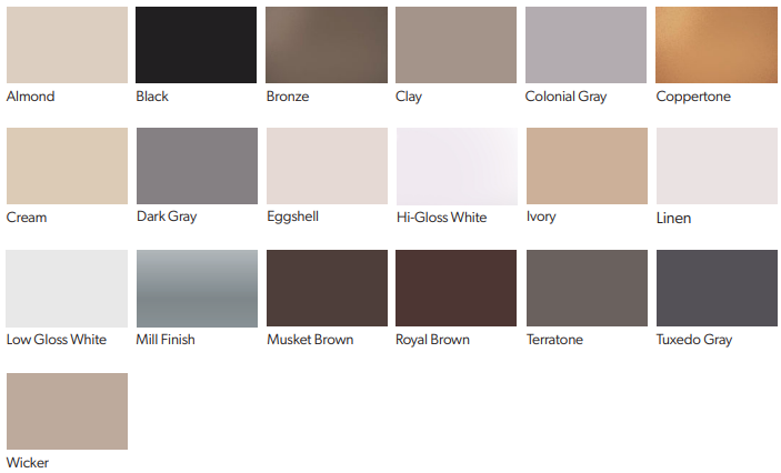 Gutter colors swatches