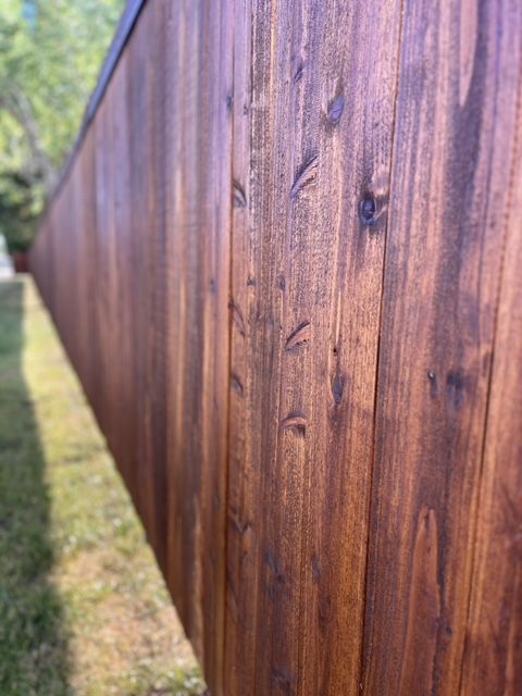 Custom wood fence install