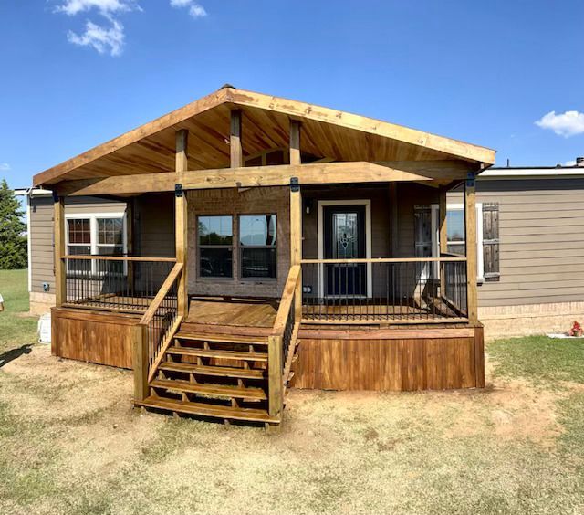 Newly installed deck