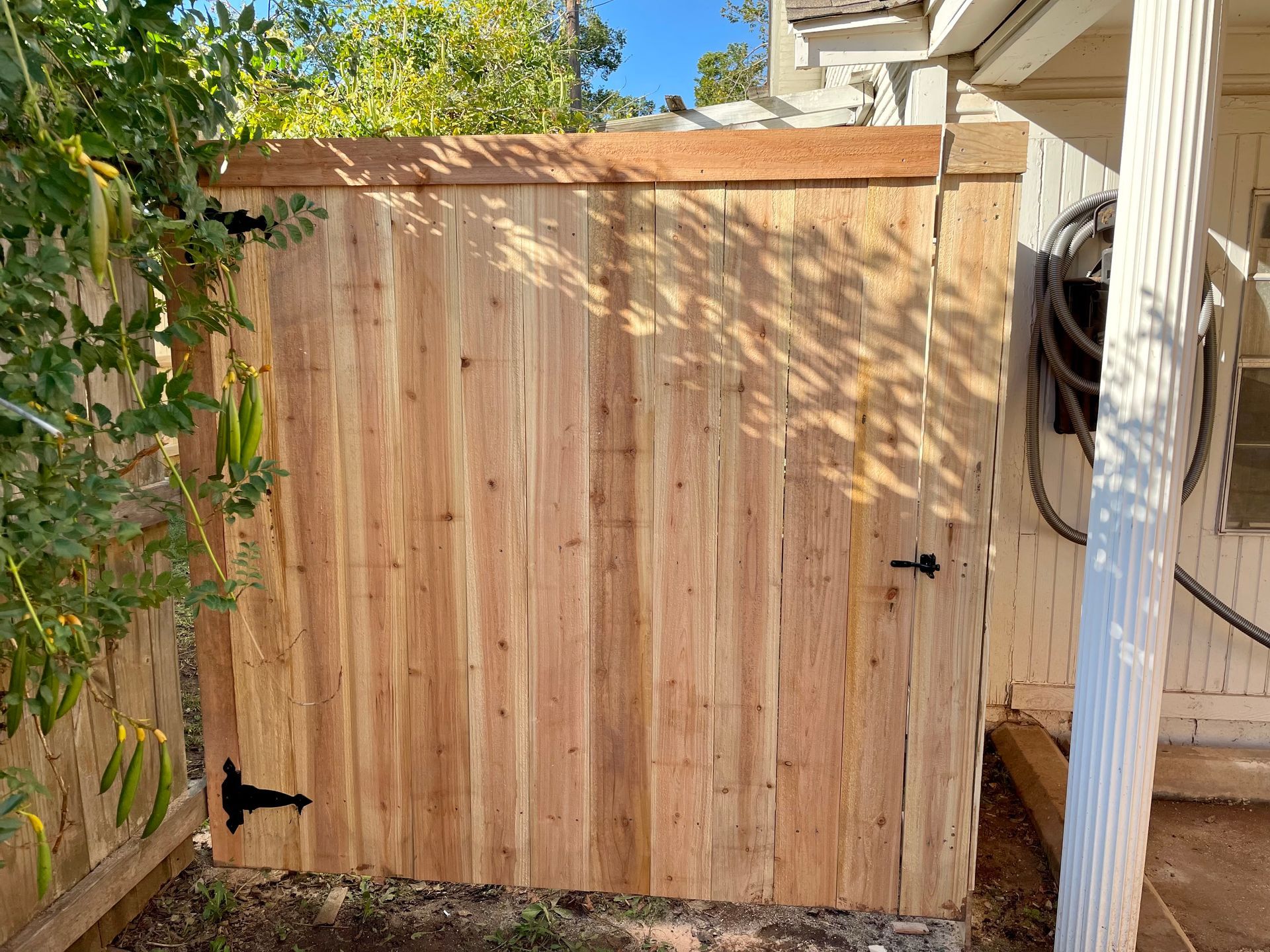 Newly installed gate