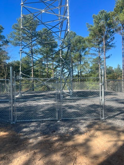 Newly installed chain fence