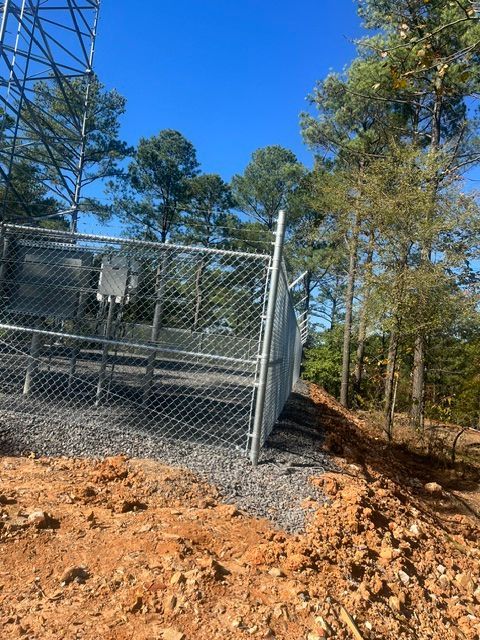 Chain fence installed