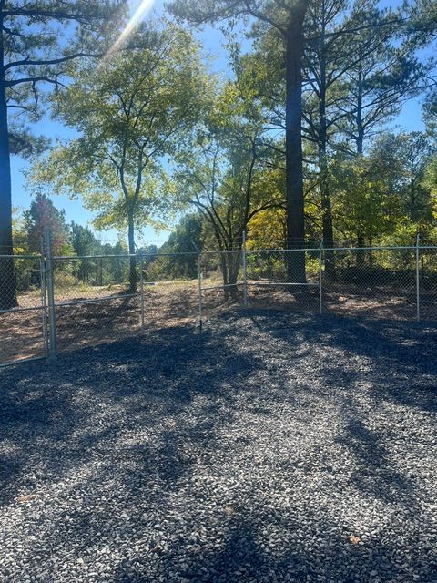 Custom chain fence built in