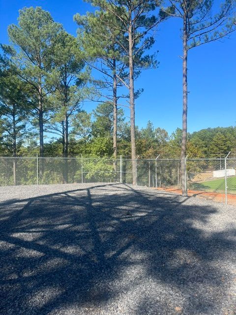 Chain link fence built in